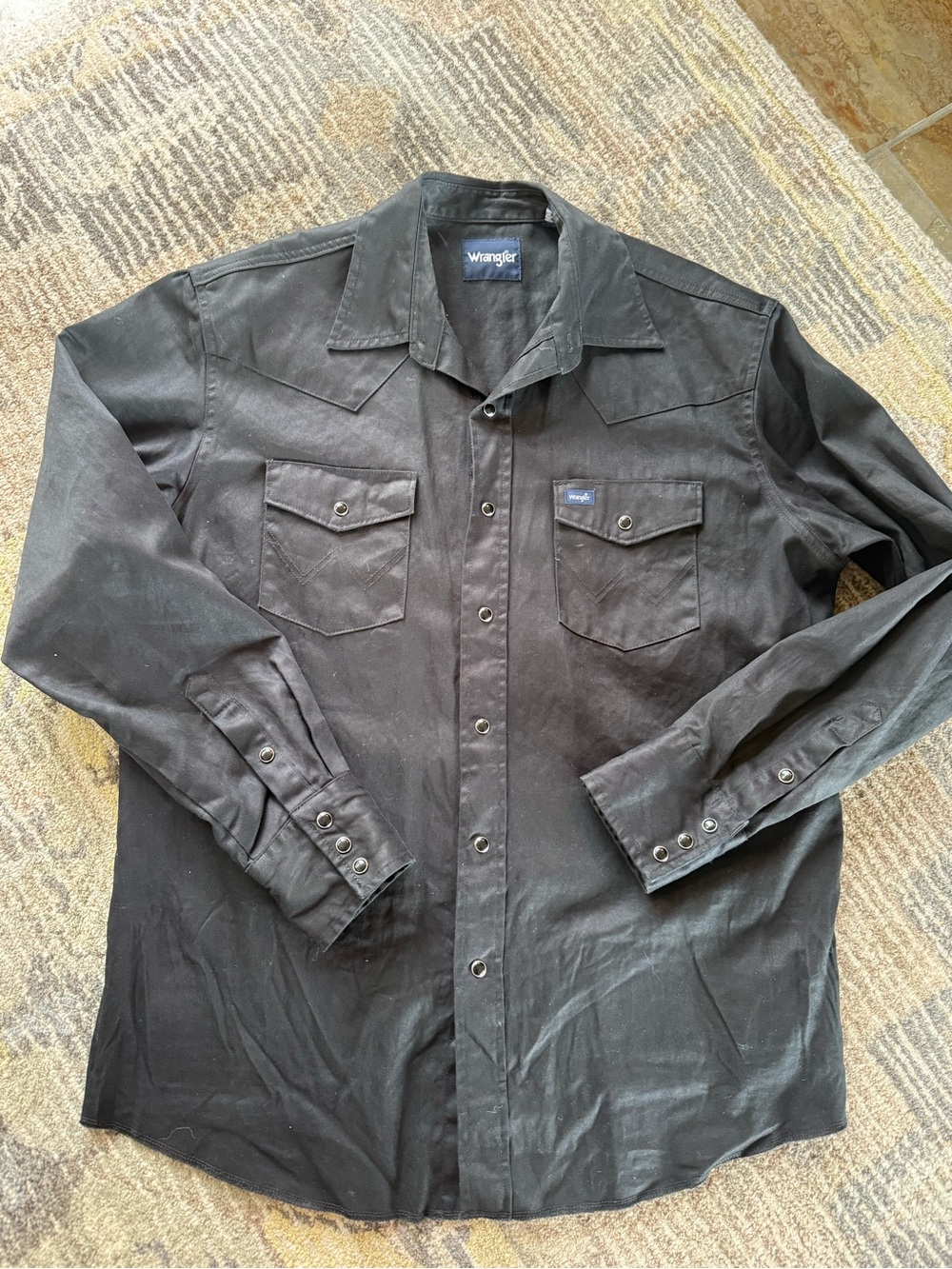 Wrangler Black Western Snap-Front Shirt